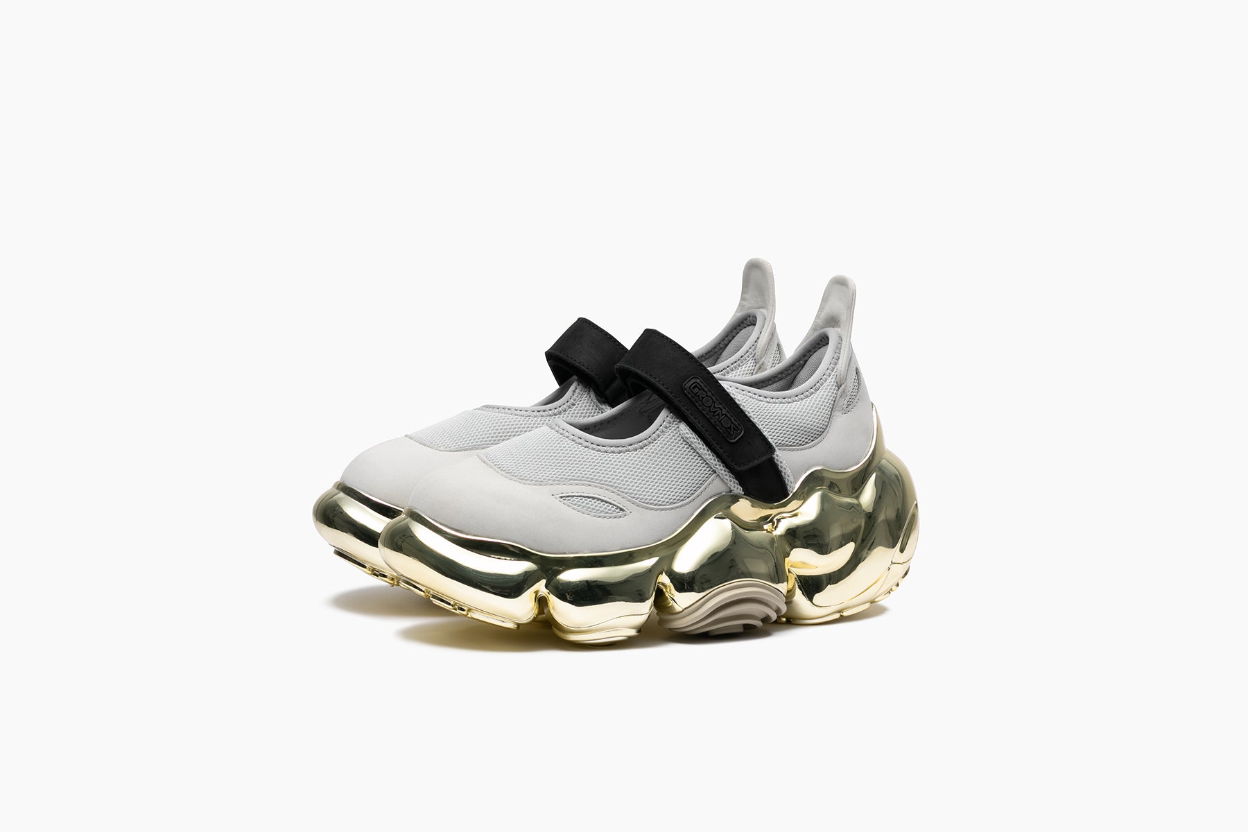 grounds MOOPIE MARY JANE CHROME GRAY BLACK / GOLD