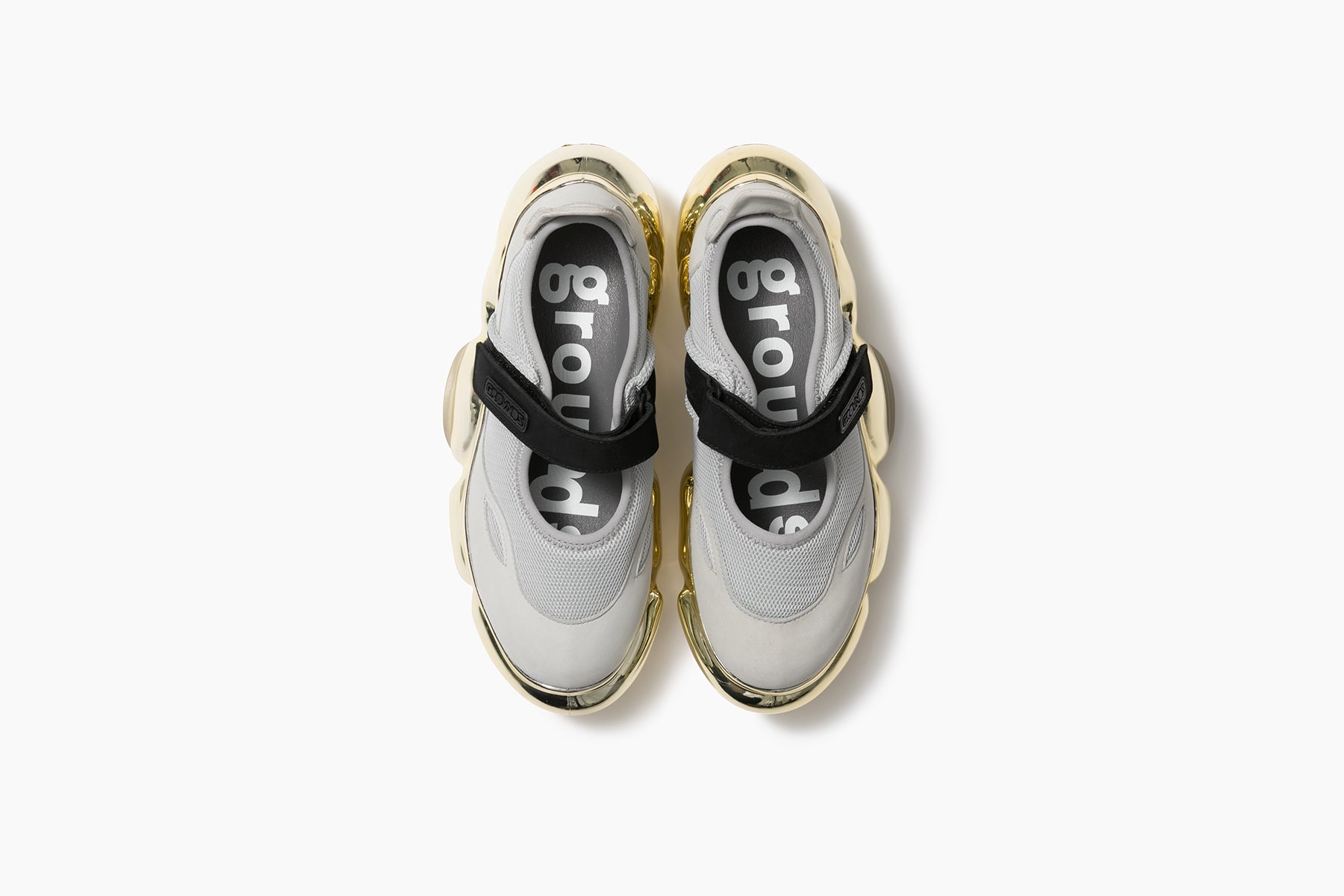 grounds MOOPIE MARY JANE CHROME GRAY BLACK / GOLD