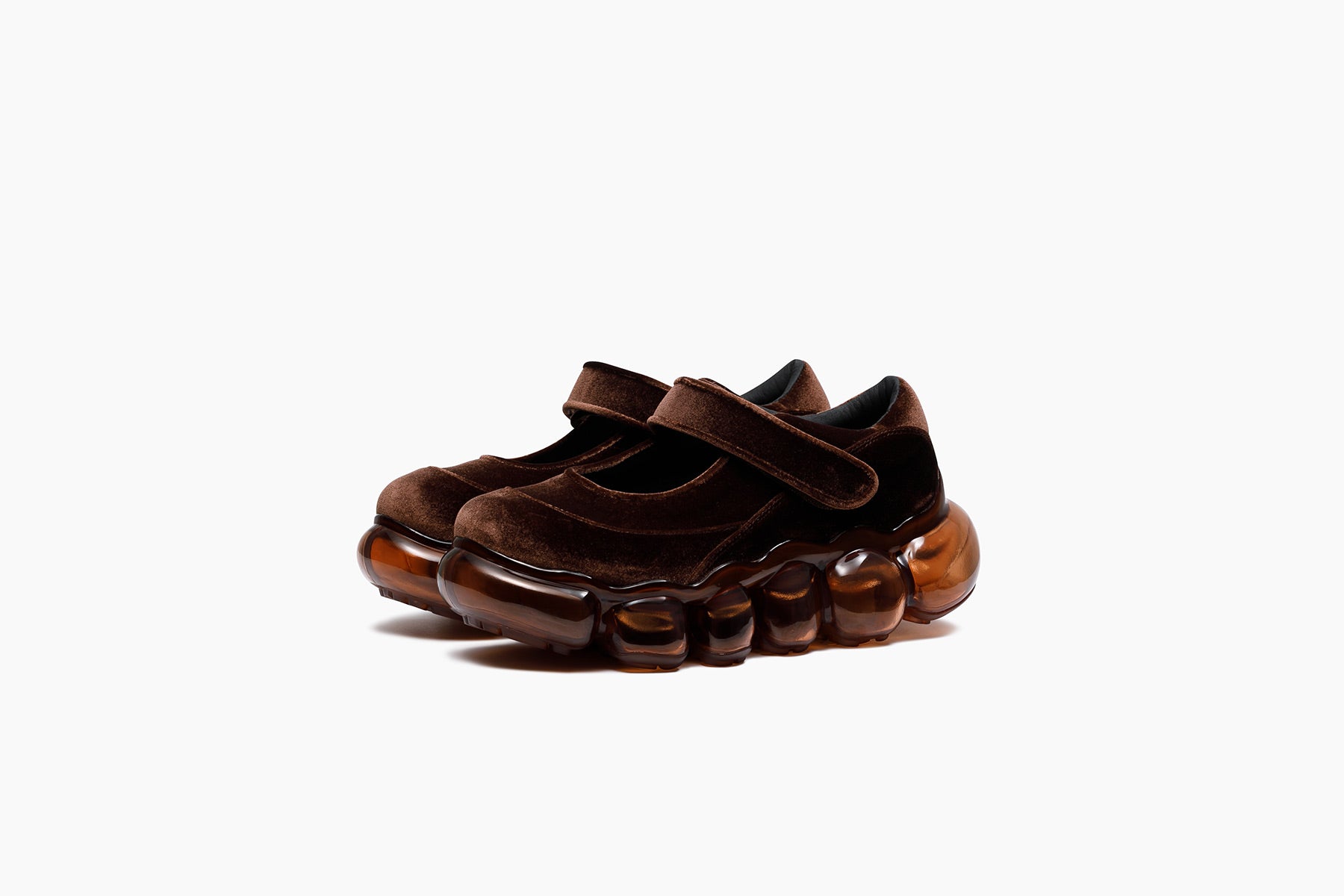 grounds JEWELRY COCOON　BROWN VELVET / BROWN