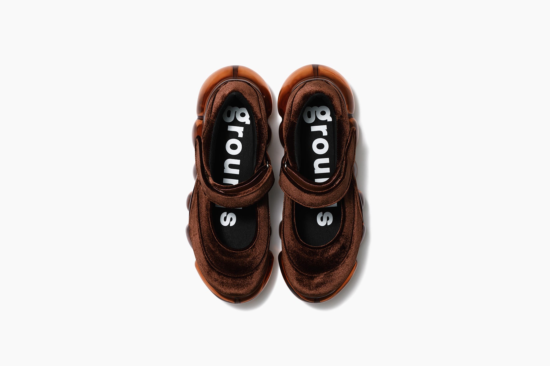 grounds JEWELRY COCOON　BROWN VELVET / BROWN