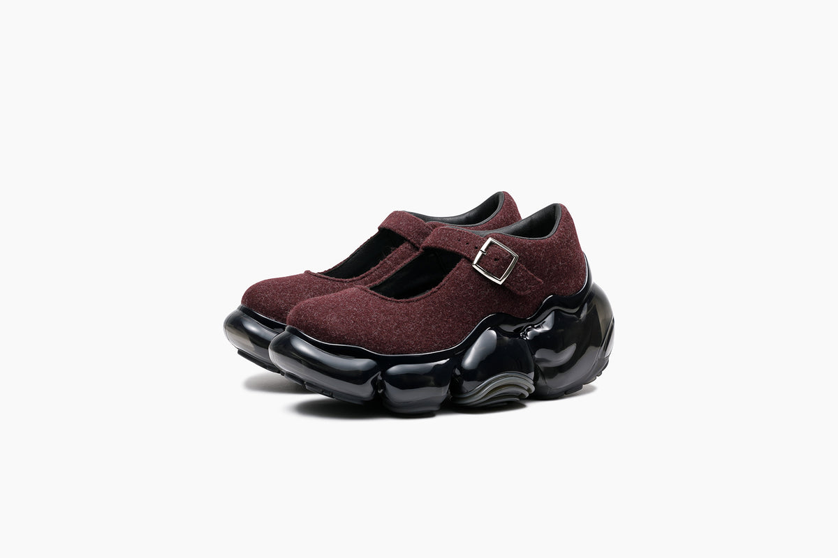 grounds MOOPIE PEBBLE WINE FELT / BLACK