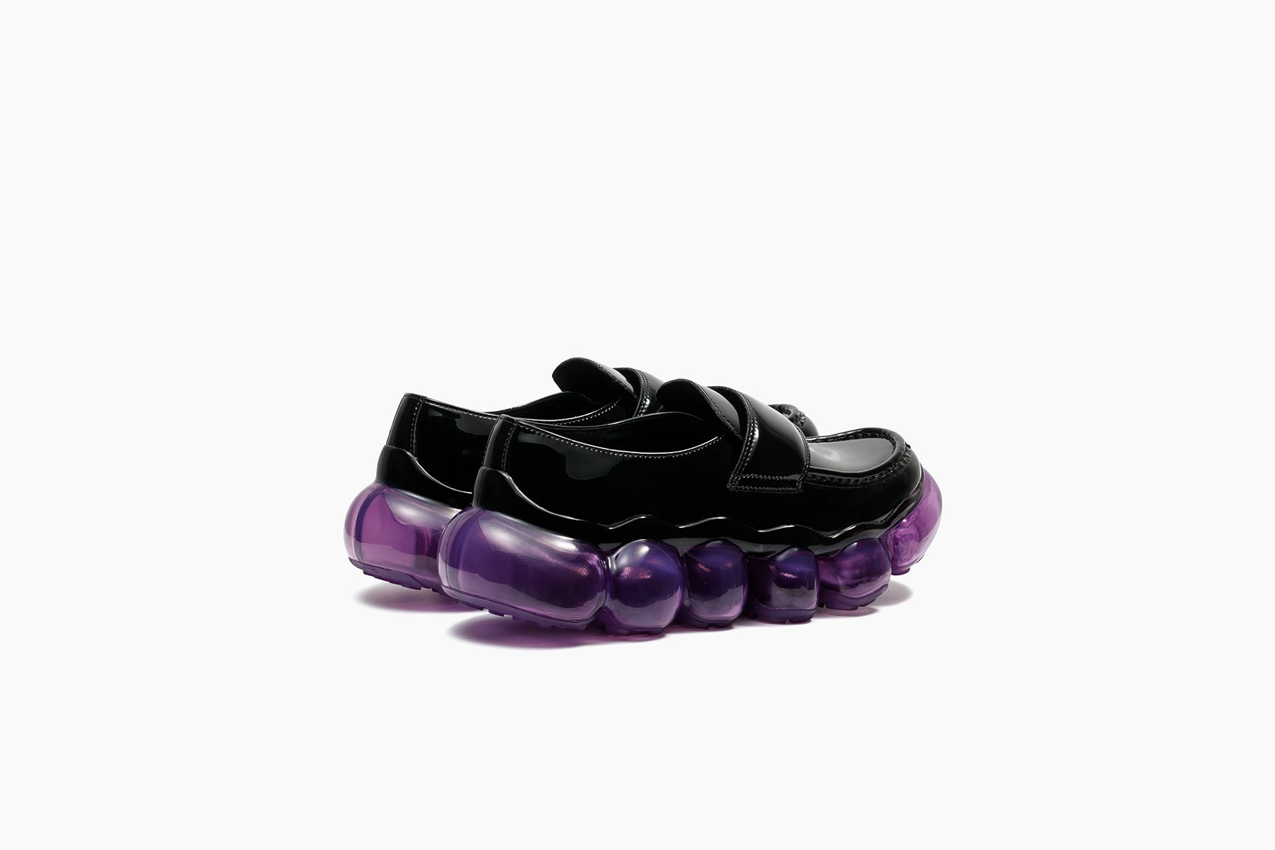 grounds JEWELRY LOAFER　BLACK ENAMEL / PURPLE