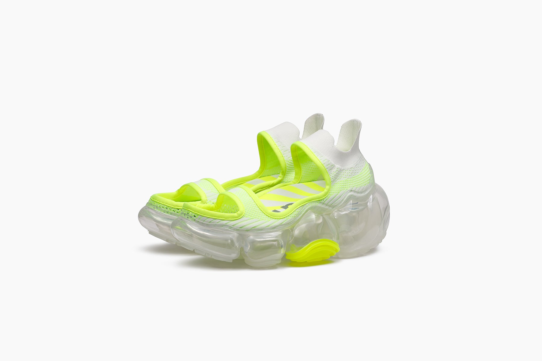 grounds MOOPIE AS1 SANDAL WHITE NEON YELLOW / CLEAR