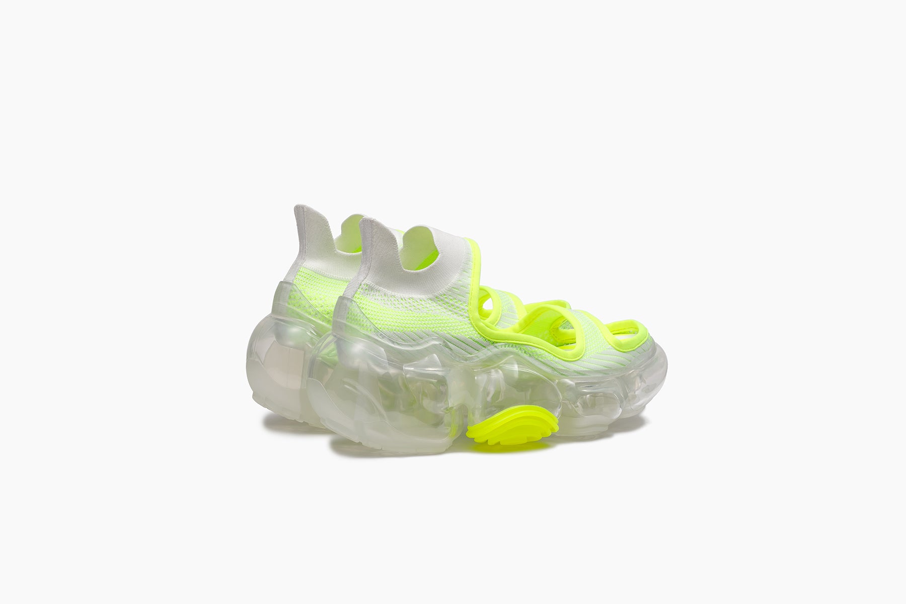 grounds MOOPIE AS1 SANDAL WHITE NEON YELLOW / CLEAR