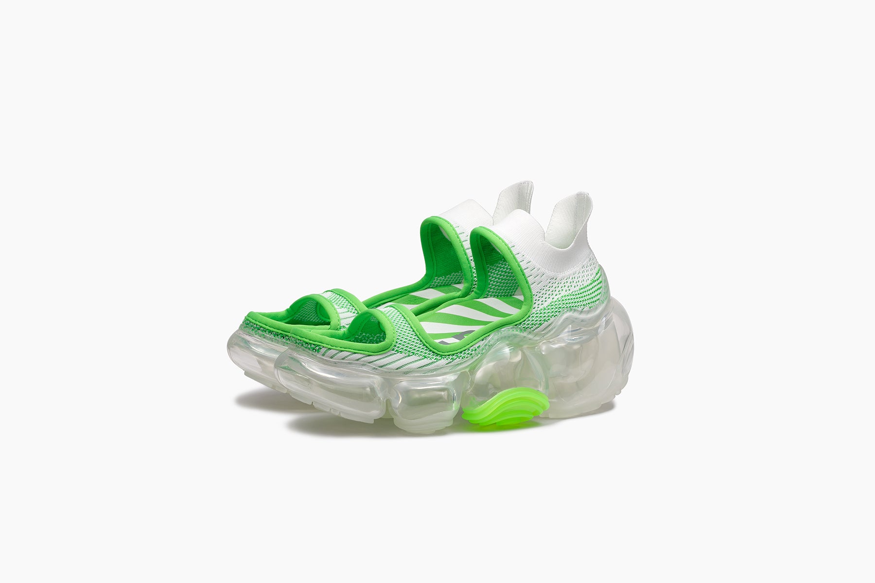 grounds MOOPIE AS1 SANDAL WHITE NEON GREEN / CLEAR