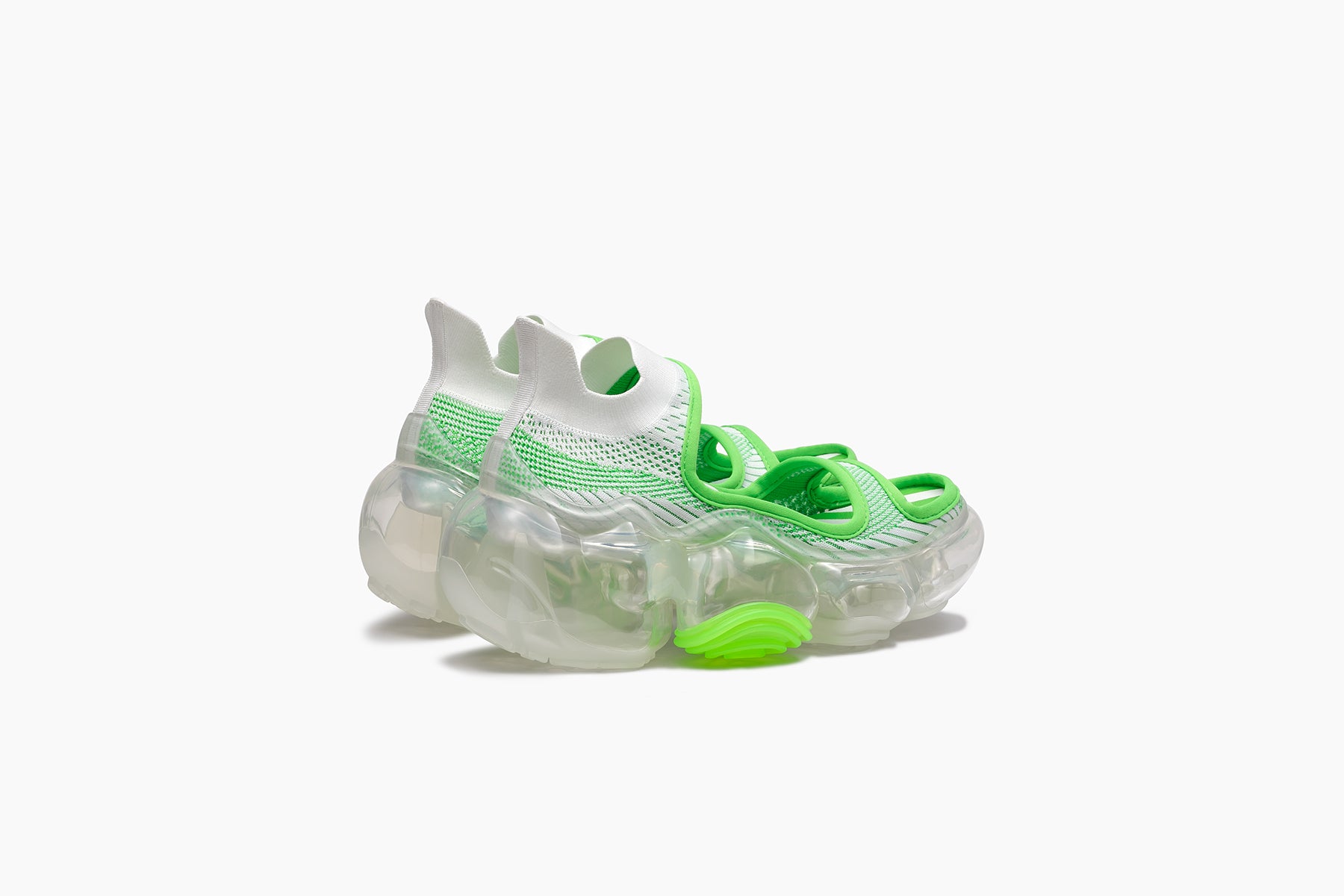 grounds MOOPIE AS1 SANDAL WHITE NEON GREEN / CLEAR